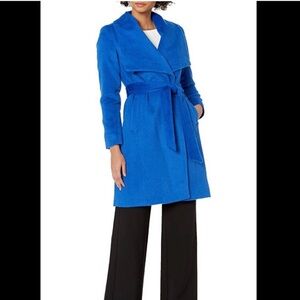 Cole Haan Tie-Waist Wool & Alpaca Wrap Coat